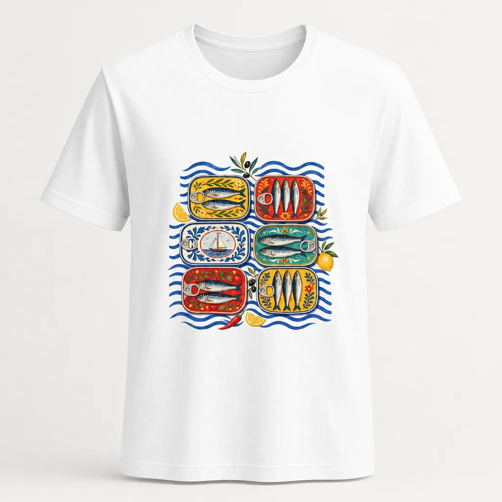 Tinned Fish Brasserie T-Shirt — product demo image
