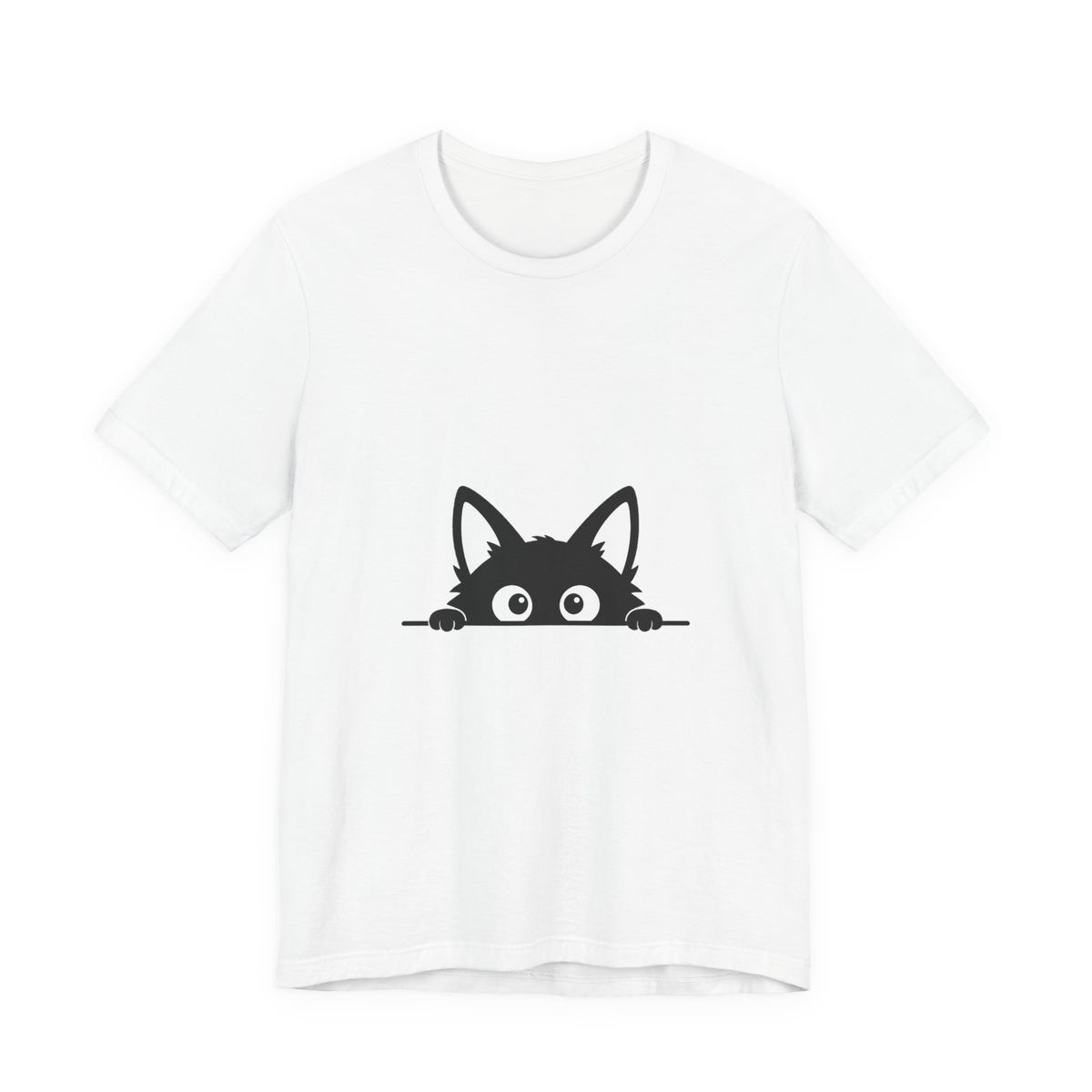 Peeking Fox White Graphic Tee