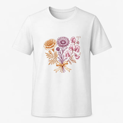Birth Month Wildflowers T-Shirt — product demo image