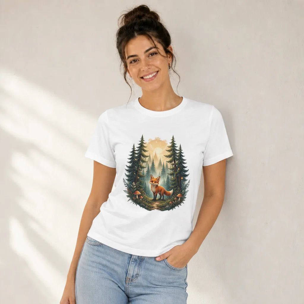 Enchanted Misty Forest T-Shirt — product demo image
