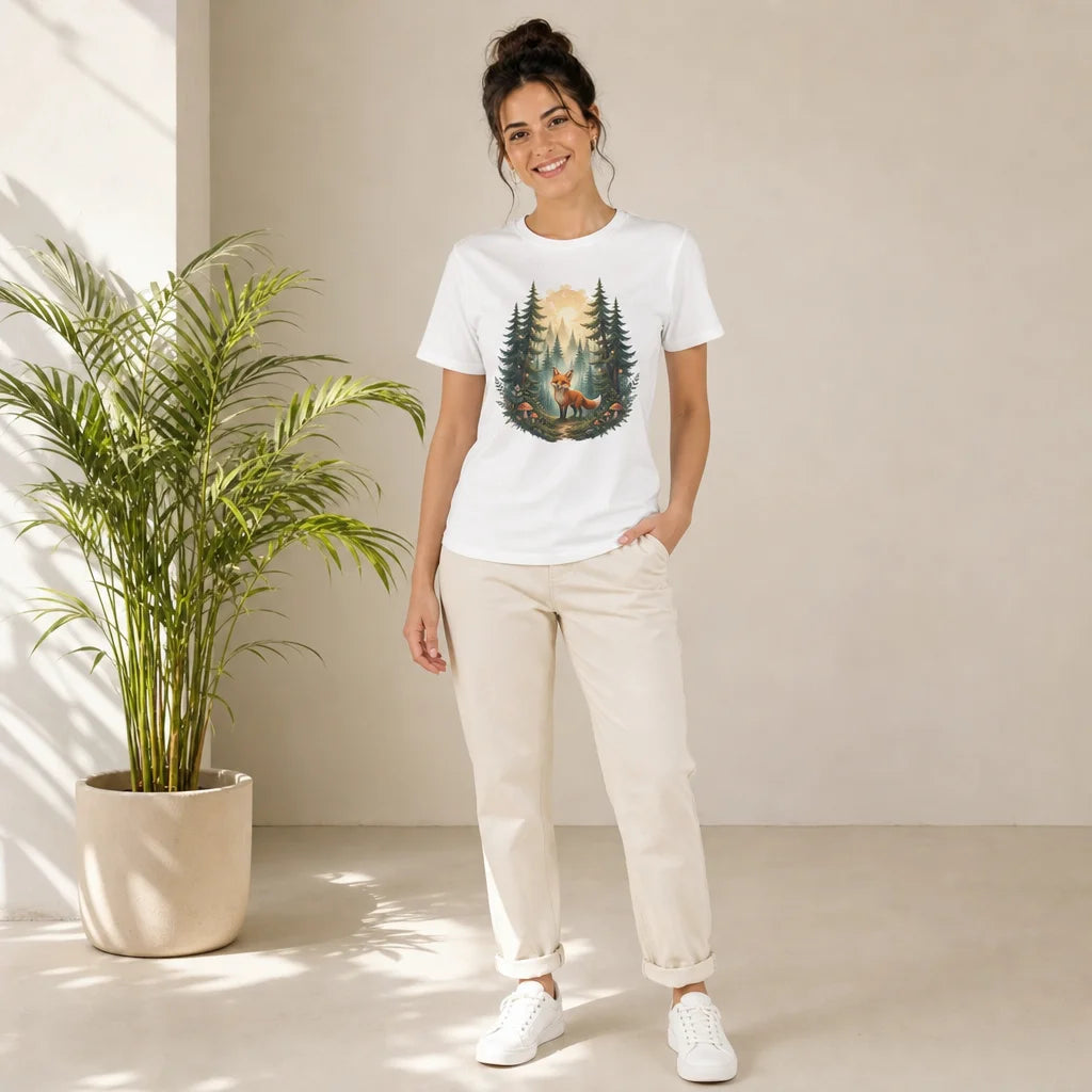 Enchanted Misty Forest T-Shirt — product demo image