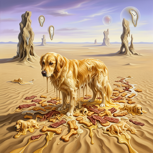 Golden Retriever – The Persistence of Memory Dog Wall Art