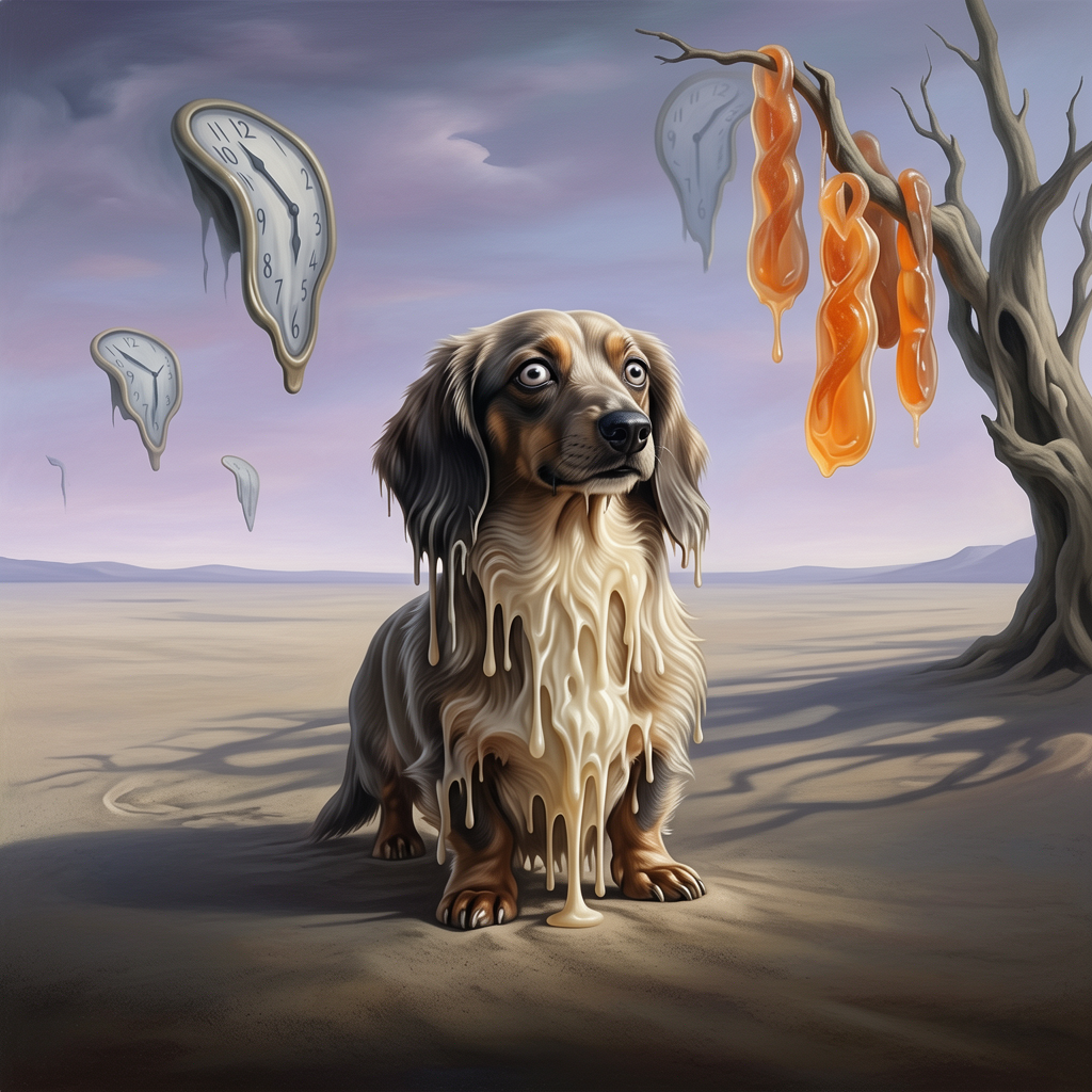 Dachshund – The Persistence of Memory Dog Wall Art