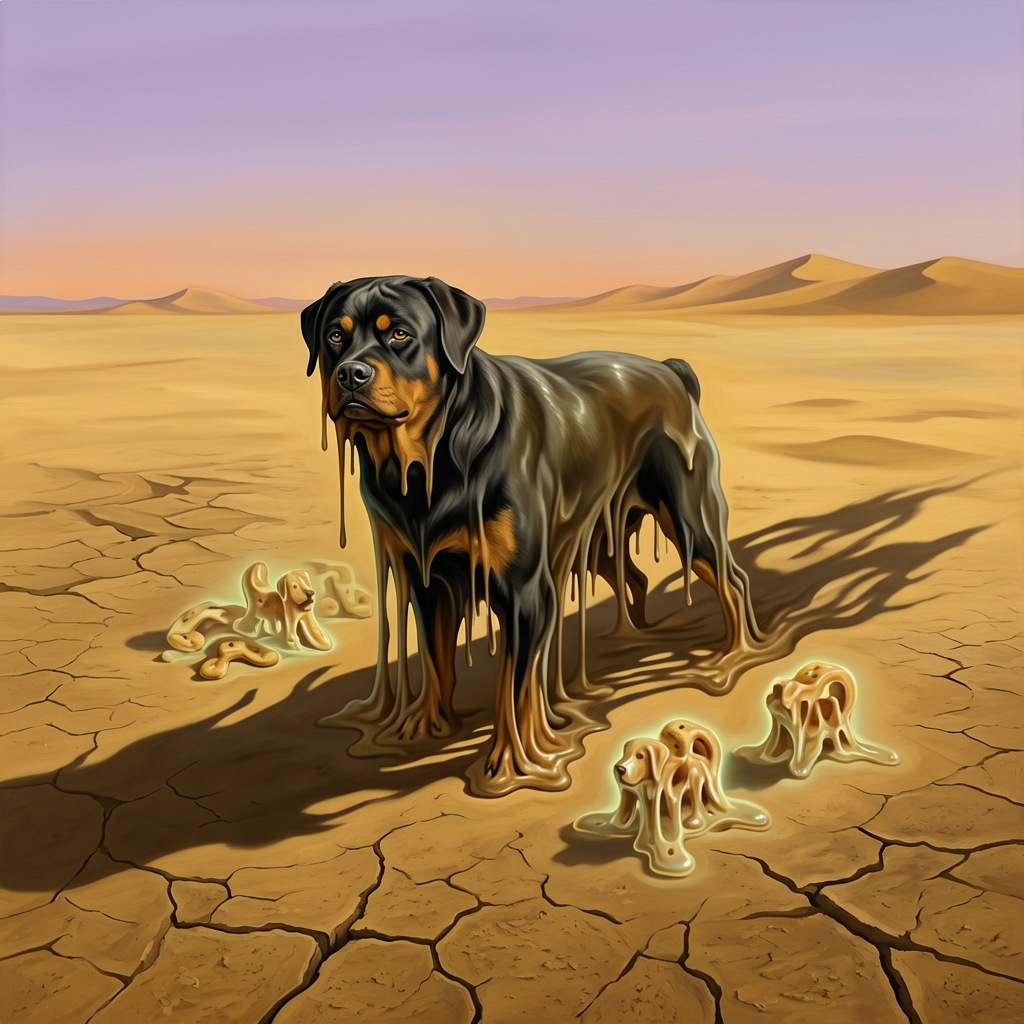 Rottweiler – The Persistence of Memory Dog Wall Art