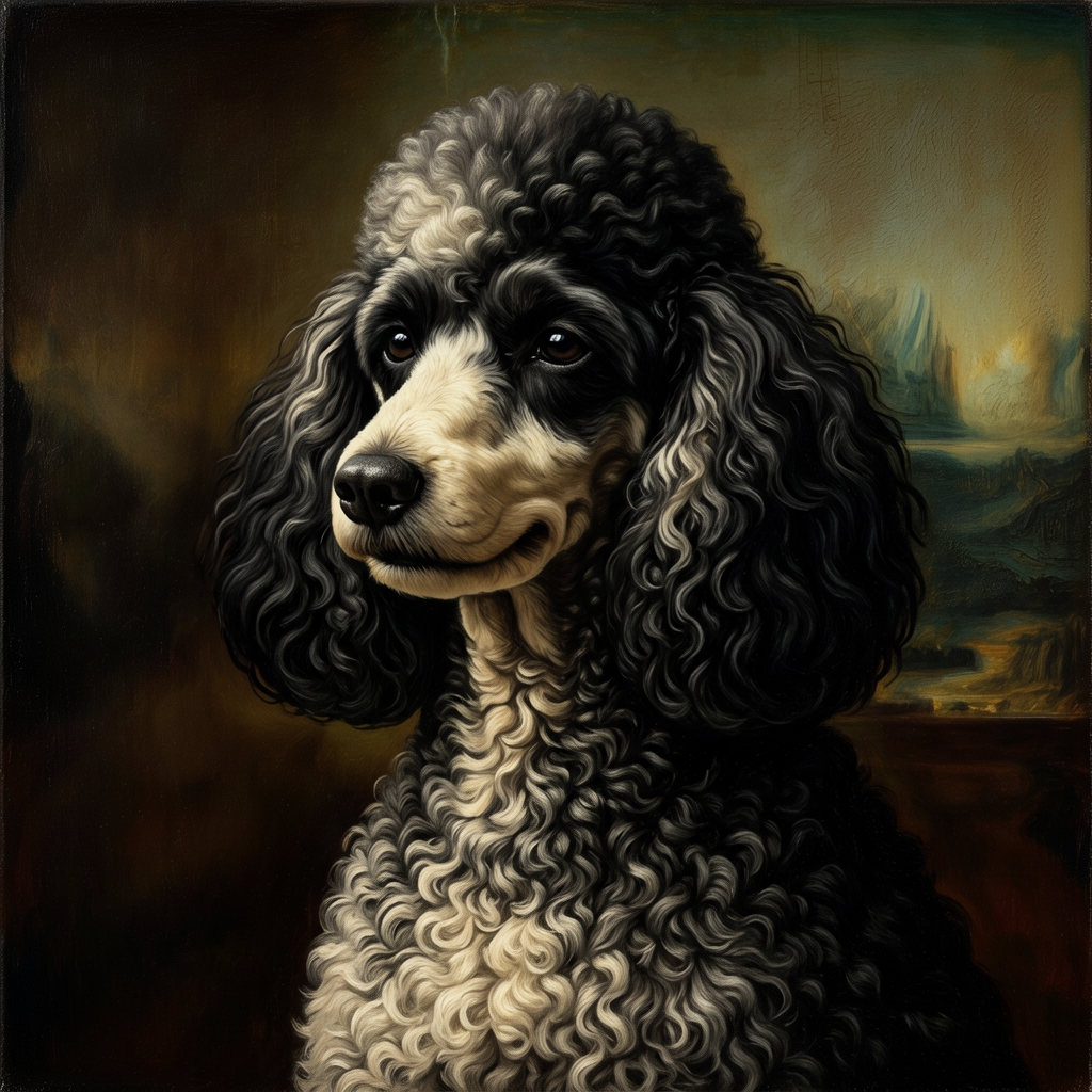 Poodle – Mona Lisa Dog Wall Art