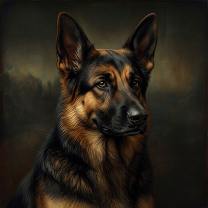 German Shepherd – Mona Lisa Dog Wall Art