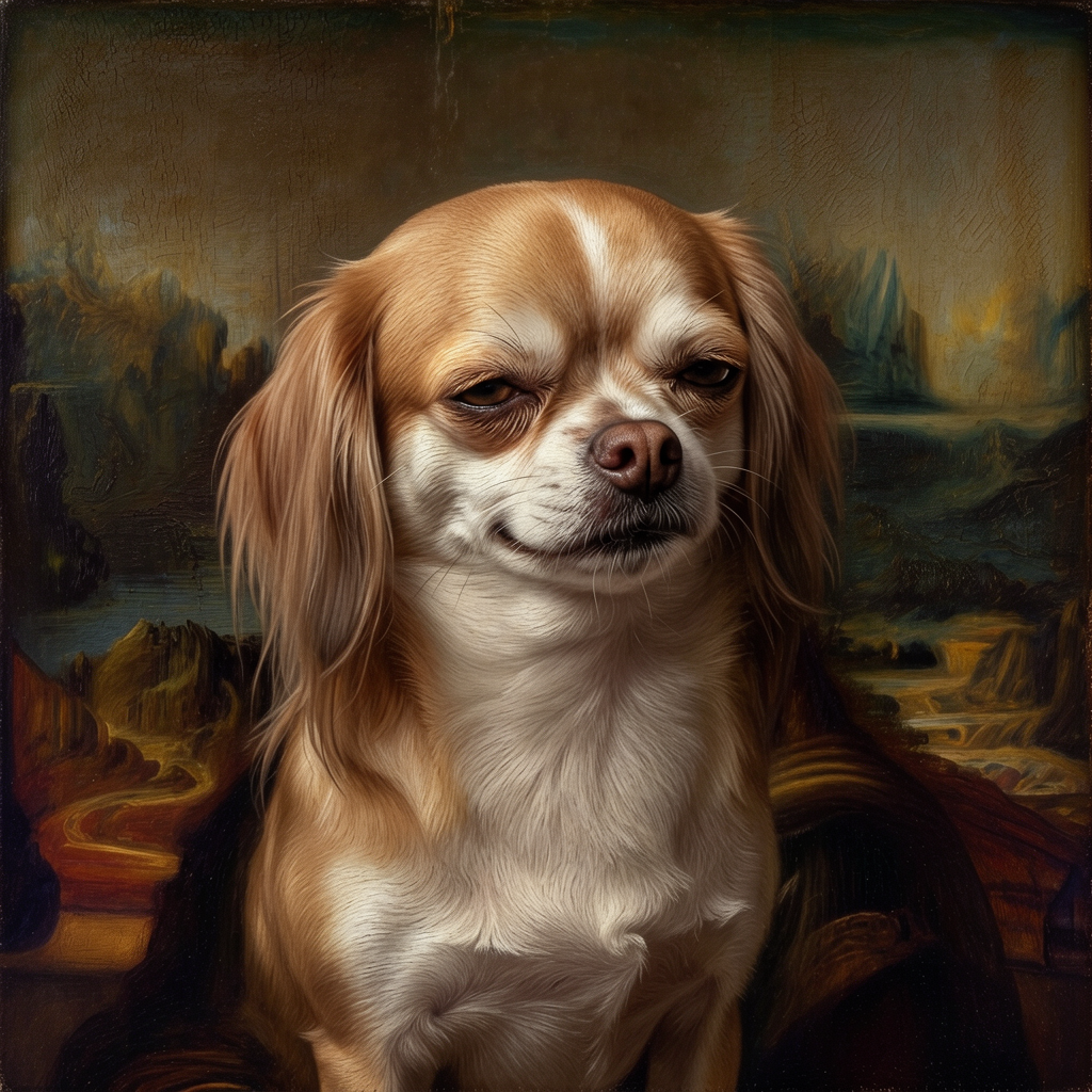 Chihuahua – Mona Lisa Dog Wall Art