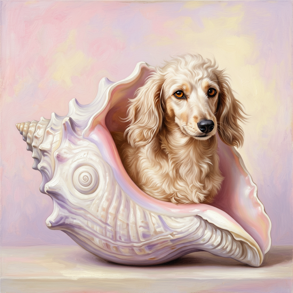 Dachshund – The Birth of Venus Dog Wall Art