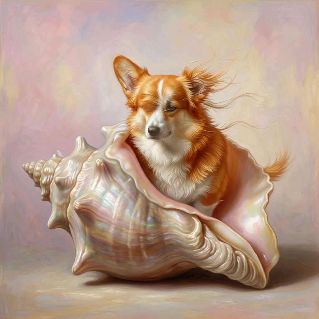 Corgi – The Birth of Venus Dog Wall Art