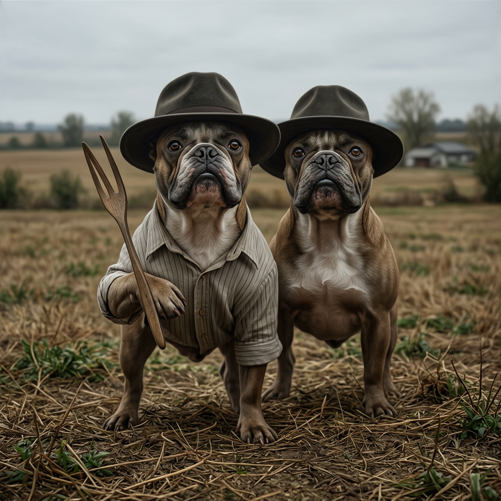 French Bulldog – American Gothic Dog Wall Art
