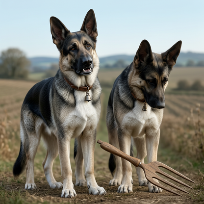 German Shepherd – American Gothic Dog Wall Art