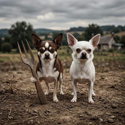 Chihuahua – American Gothic Dog Wall Art