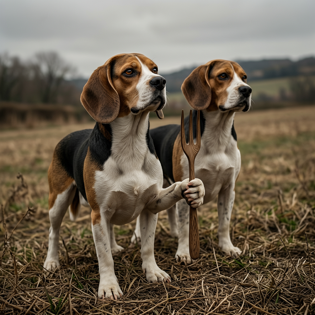 Beagle – American Gothic Dog Wall Art