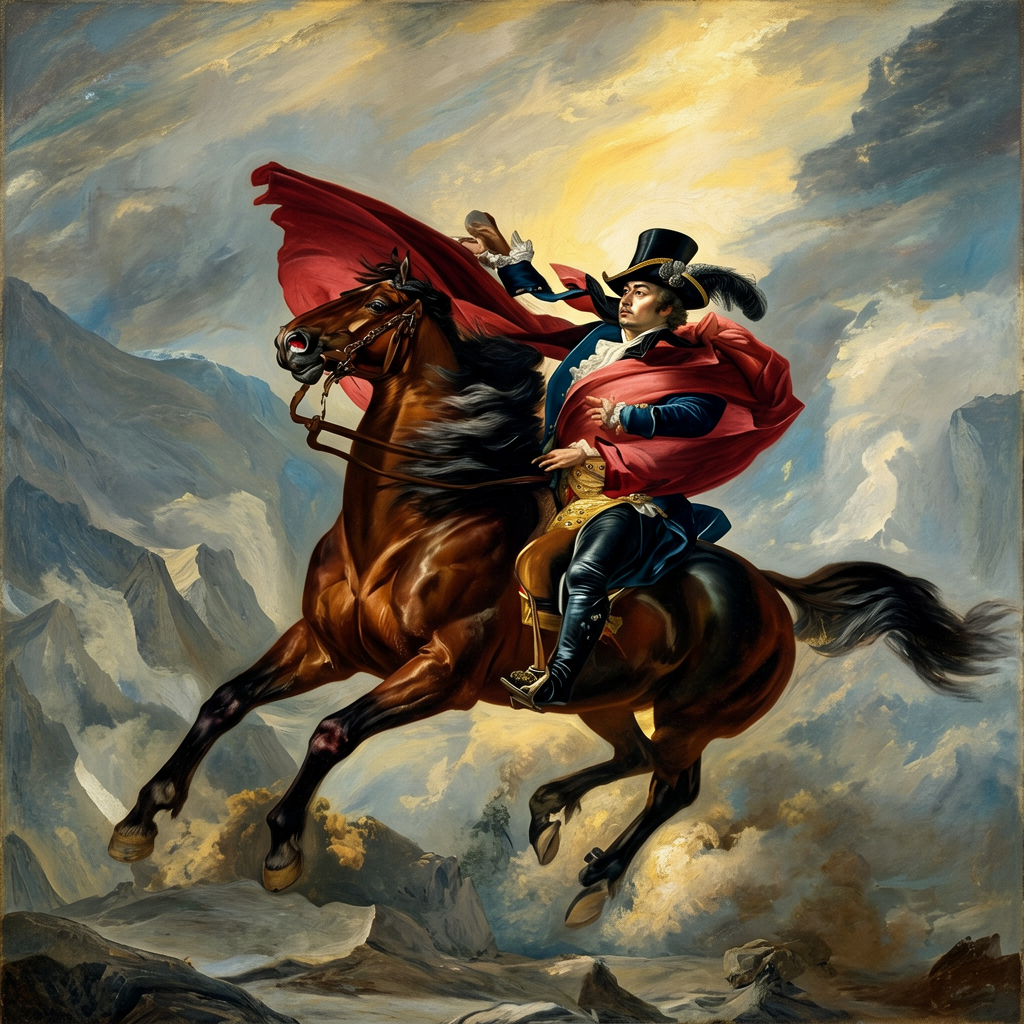 Dachshund – Napoleon Crossing the Alps Dog Wall Art