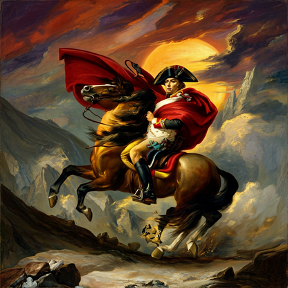 Beagle – Napoleon Crossing the Alps Dog Wall Art