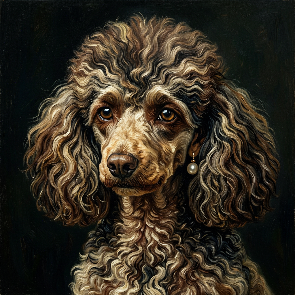 Poodle – Girl with a Pearl Earring Dog Wall Art