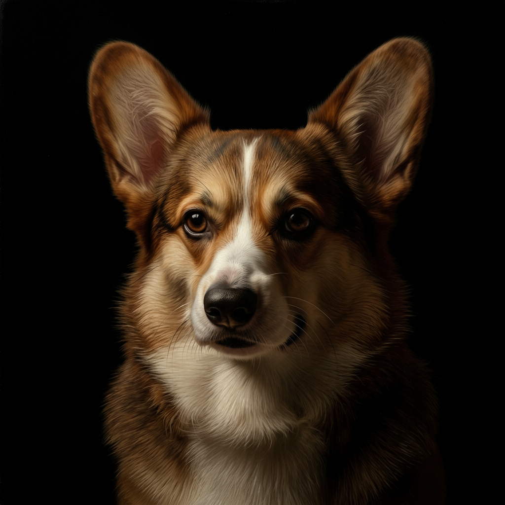 Corgi – Girl with a Pearl Earring Dog Wall Art