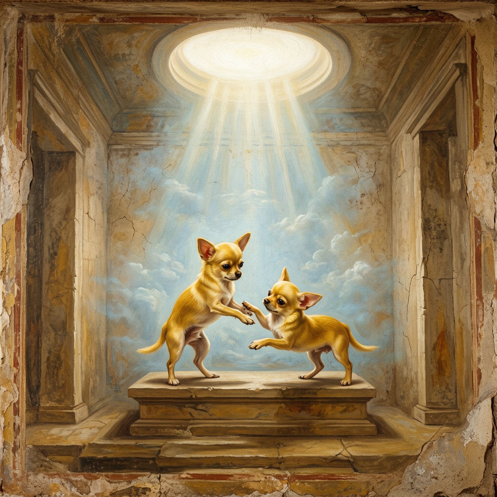 Chihuahua – The Creation of Adam Dog Wall Art