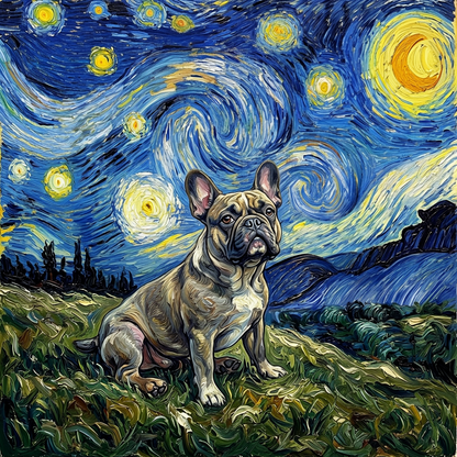 French Bulldog – The Starry Night Dog Wall Art