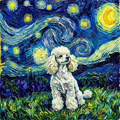 Poodle – The Starry Night Dog Wall Art
