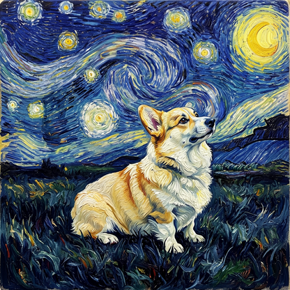 Corgi – The Starry Night Dog Wall Art