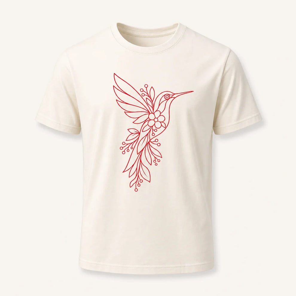Hummingbird Floral T-Shirt — product demo image