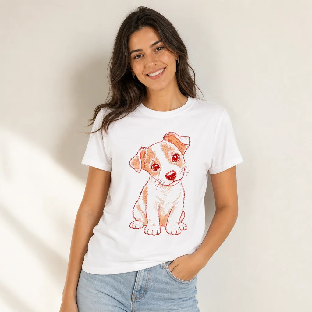 Jack Russell Puppy T-Shirt — product demo image
