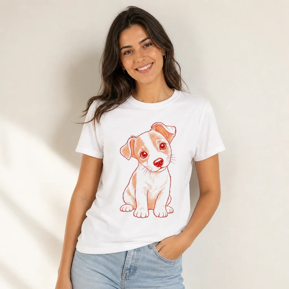 Jack Russell Puppy T-Shirt — product demo image