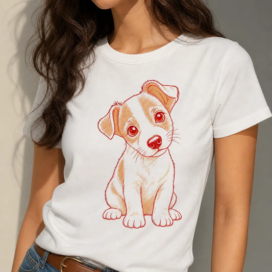 Jack Russell Puppy T-Shirt — product demo image