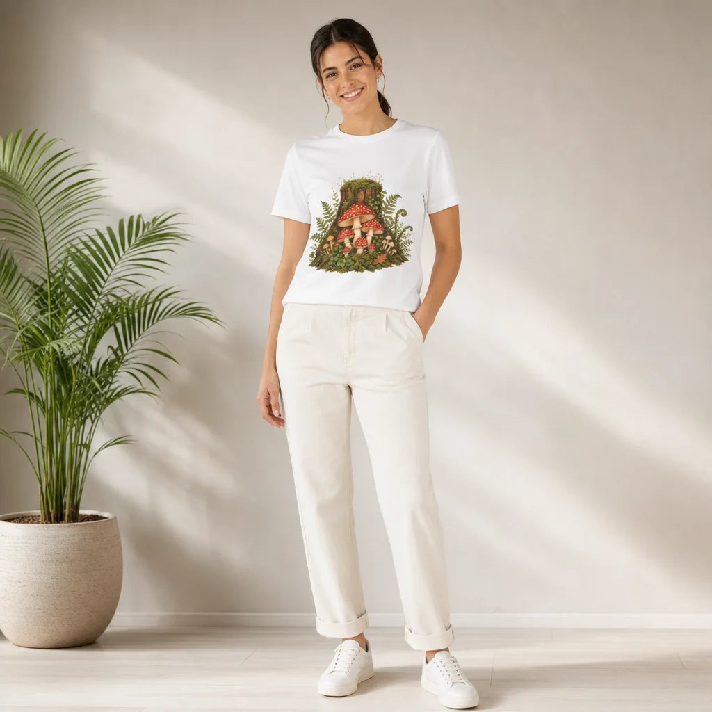 Mushroom Grove Graphic T-Shirt — product demo image