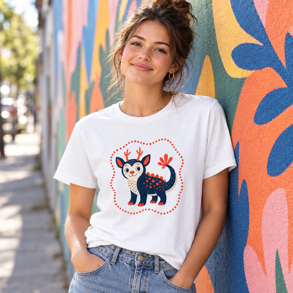 Odd Animal Polka Dot T-Shirt — worn day to day