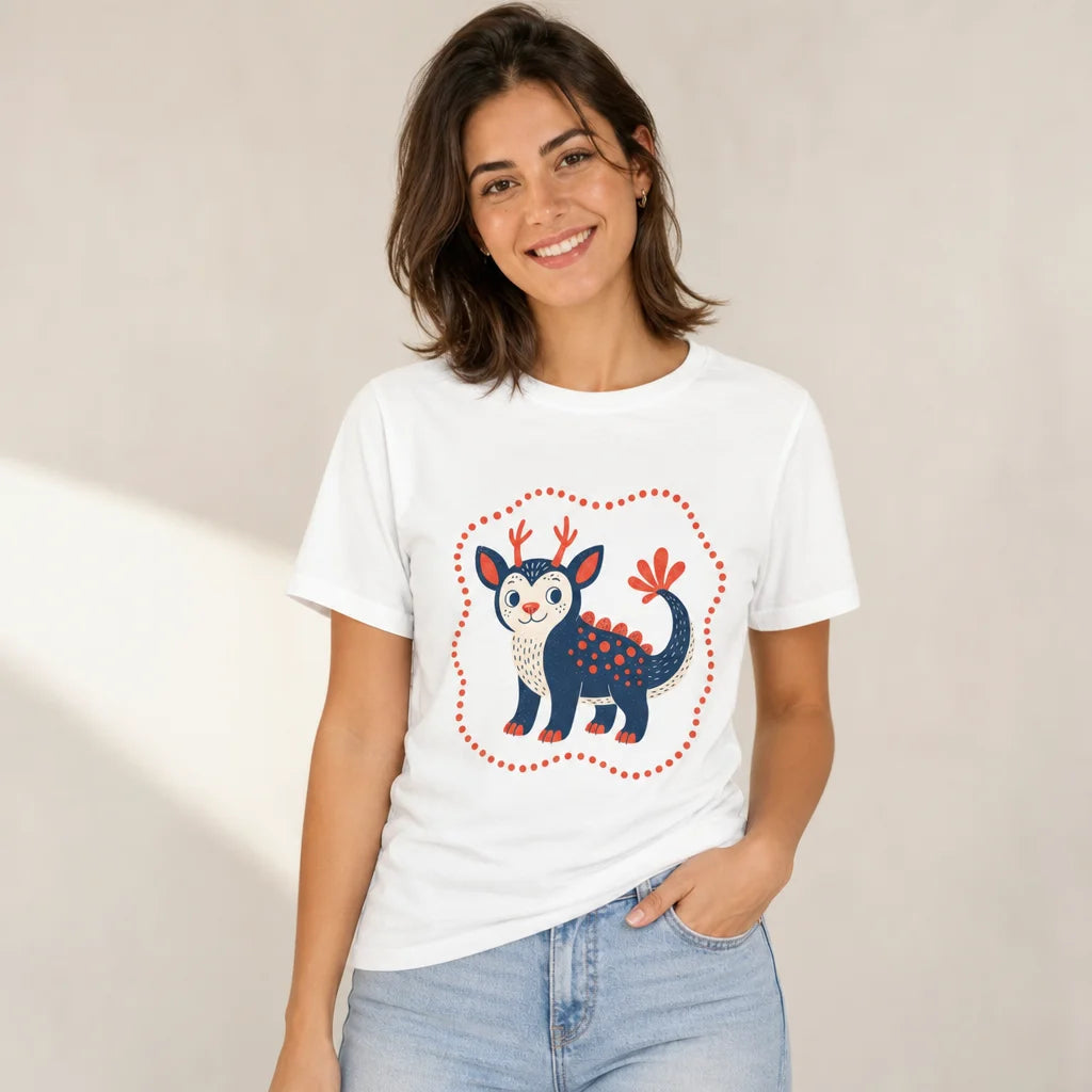 Odd Animal Polka Dot T-Shirt — product demo image