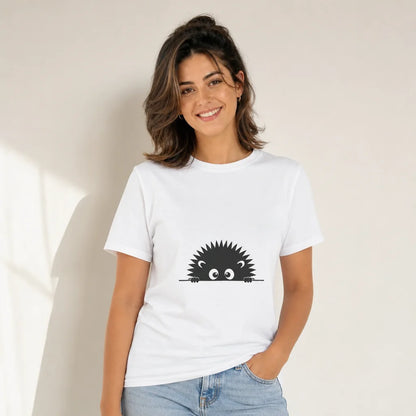Peeking Hedgehogs T-Shirt — product demo image