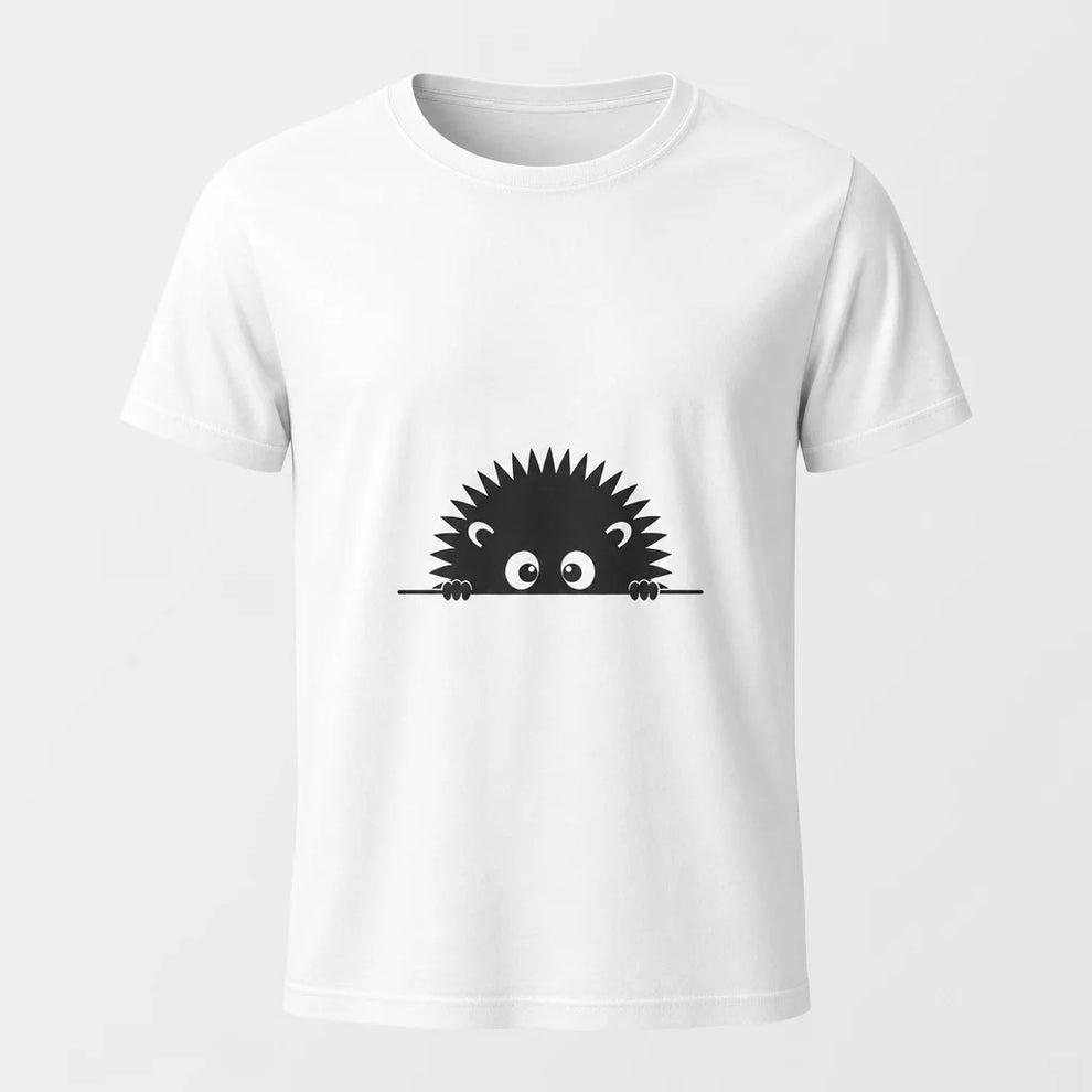 Peeking Hedgehogs T-Shirt — product demo image