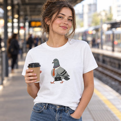 Pigeon Commuting T-Shirt — worn day to day