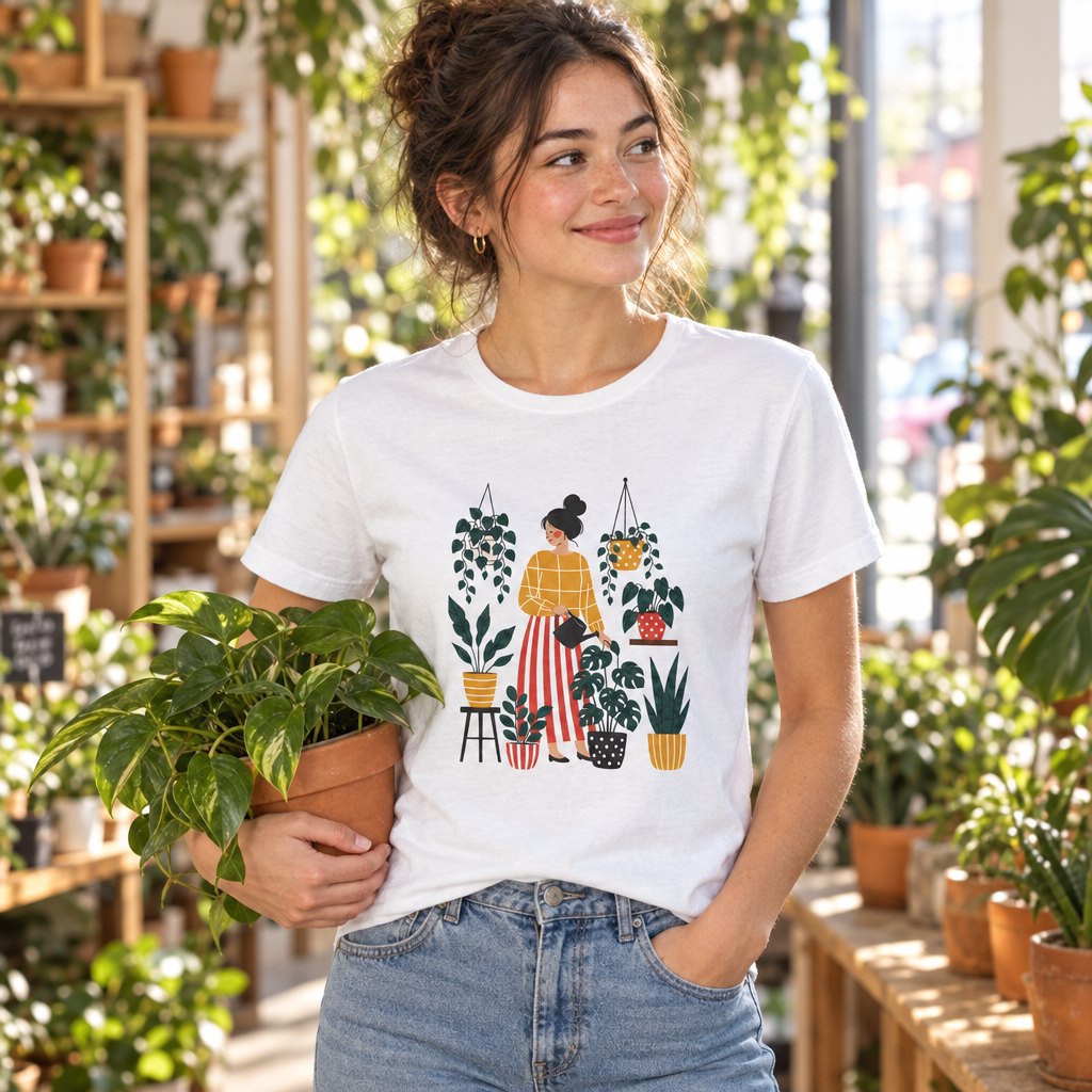 Plant Mom Boho T-Shirt — worn day to day