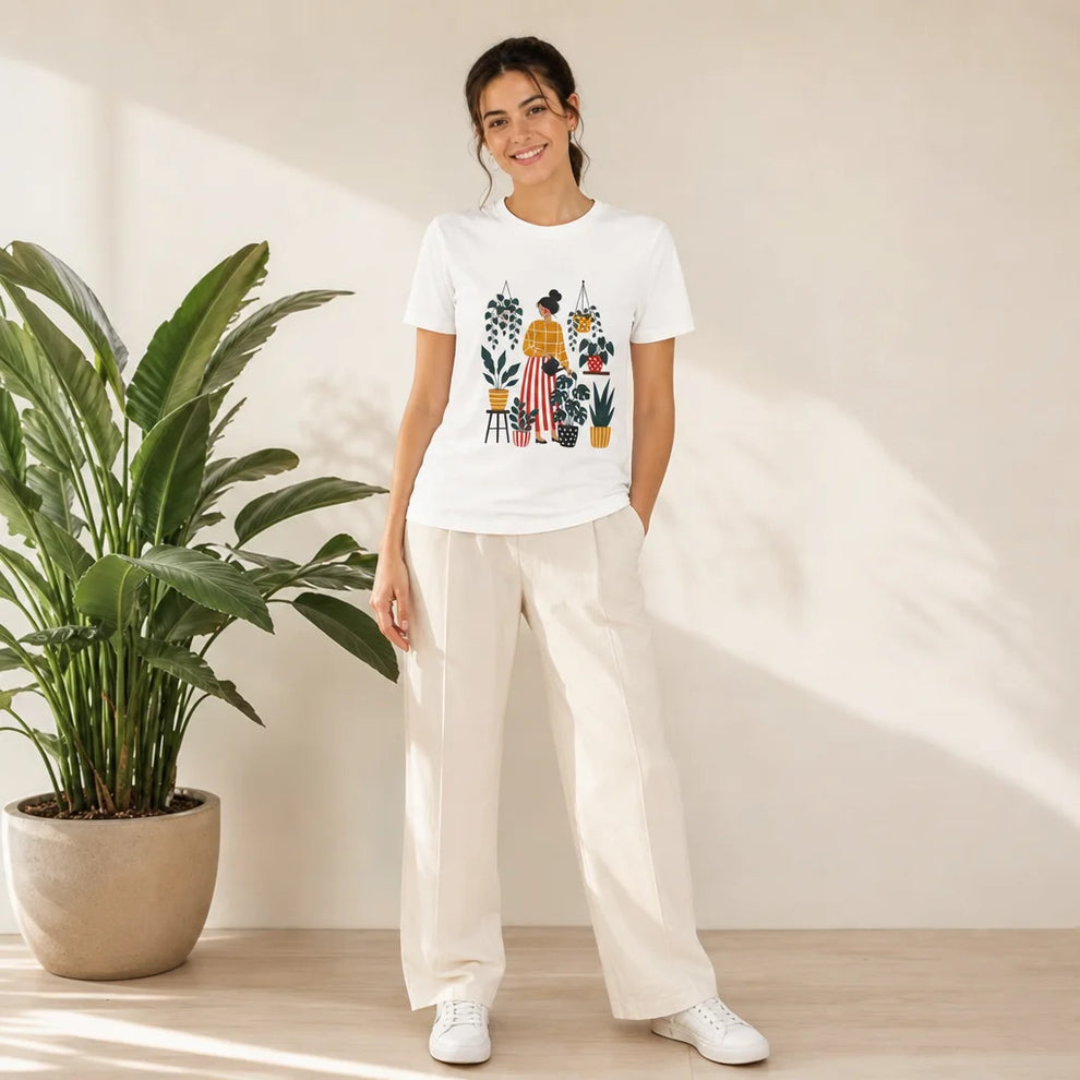 Plant Mom Boho T-Shirt — product demo image
