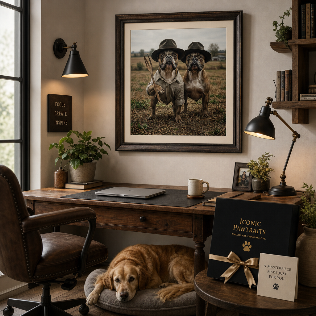 American Gothic Dog Wall Art People everywhere are Loving It