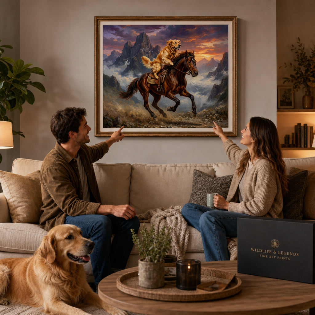 Napoleon Crossing the Alps Dog Wall Art People everywhere are Loving It