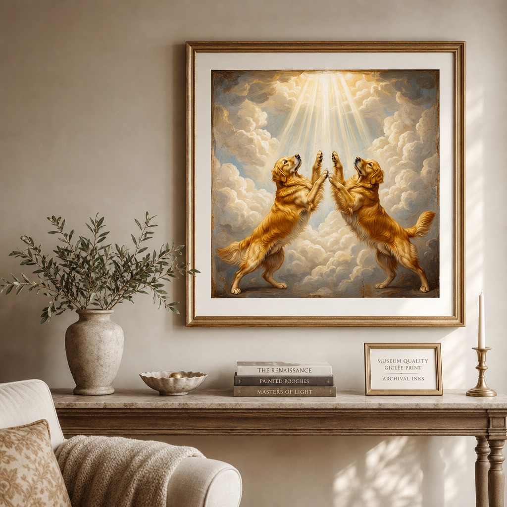 The Creation of Adam Dog Wall Art Bring Home a Renaissance Wag