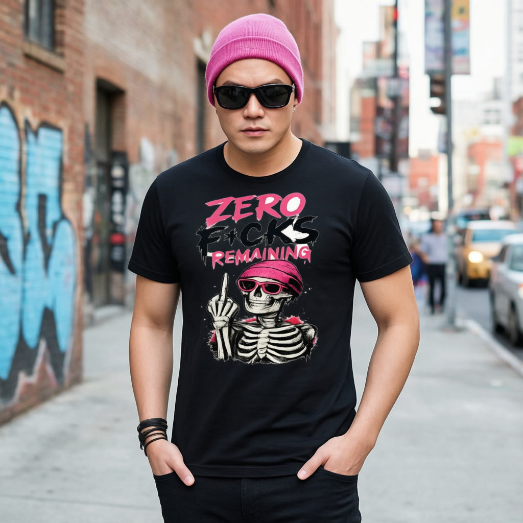 Zero F*cks Remaining T-Shirt Turn Heads With Bold Attitude