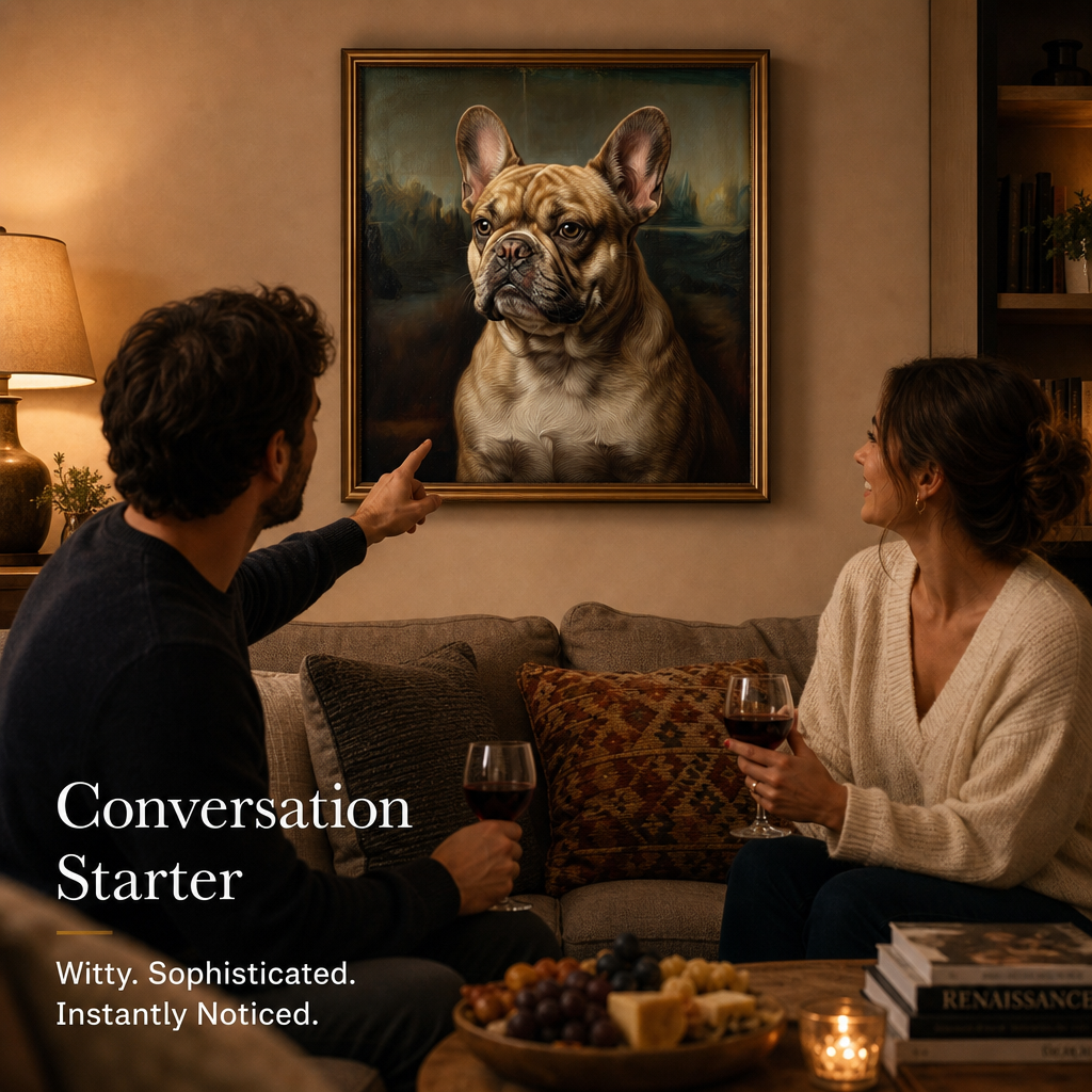 Mona Lisa Dog Wall Art Conversation Starter