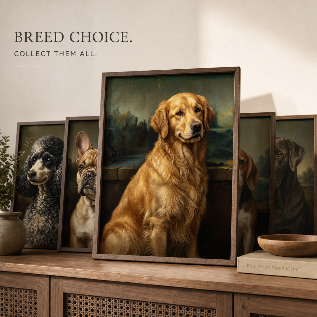 Mona Lisa Dog Wall Art Breed Choice
