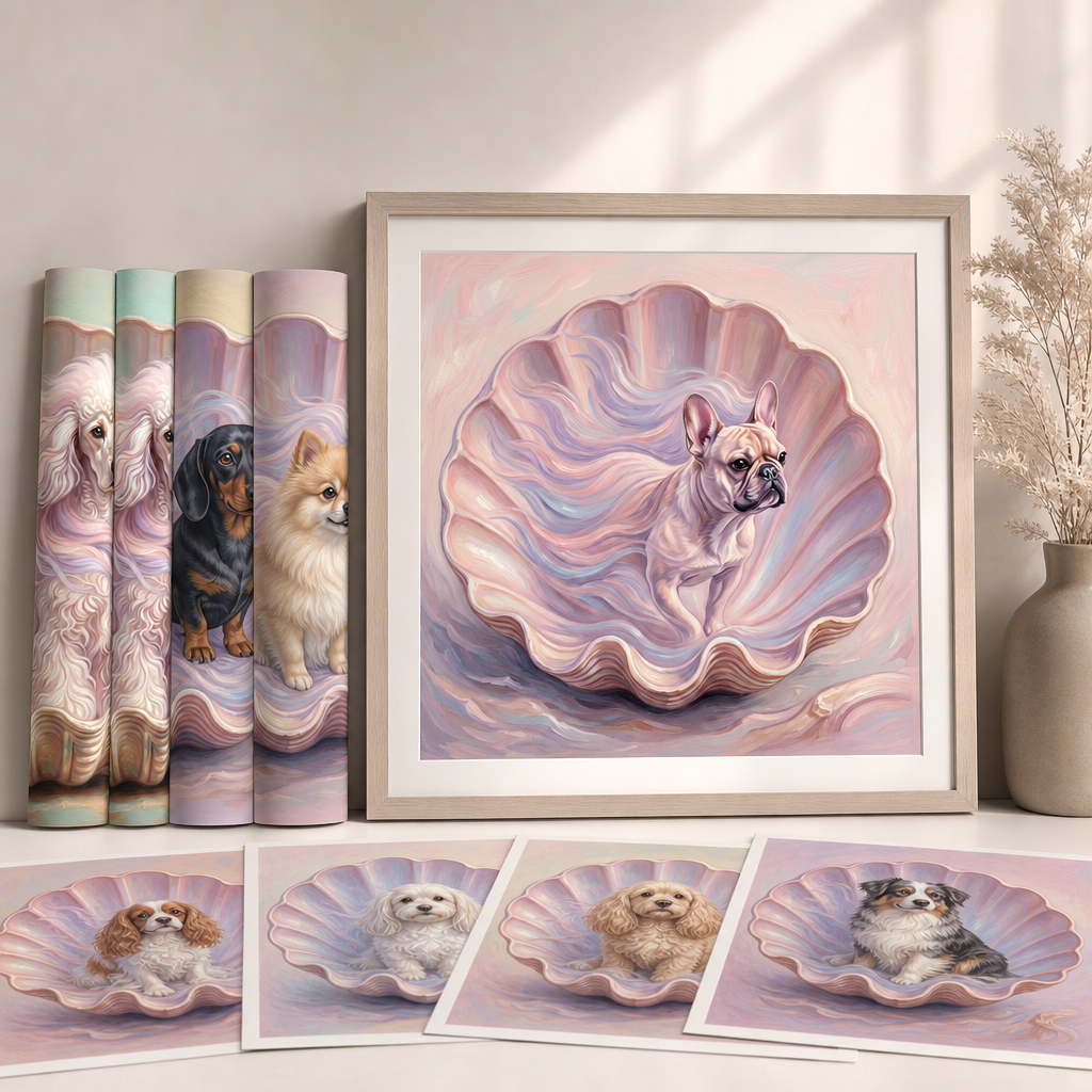 The Birth of Venus Dog Wall Art Breed Variety
