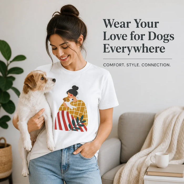 Woman and Jack Russell T-Shirt Wear Your Love for Dogs Everywhere