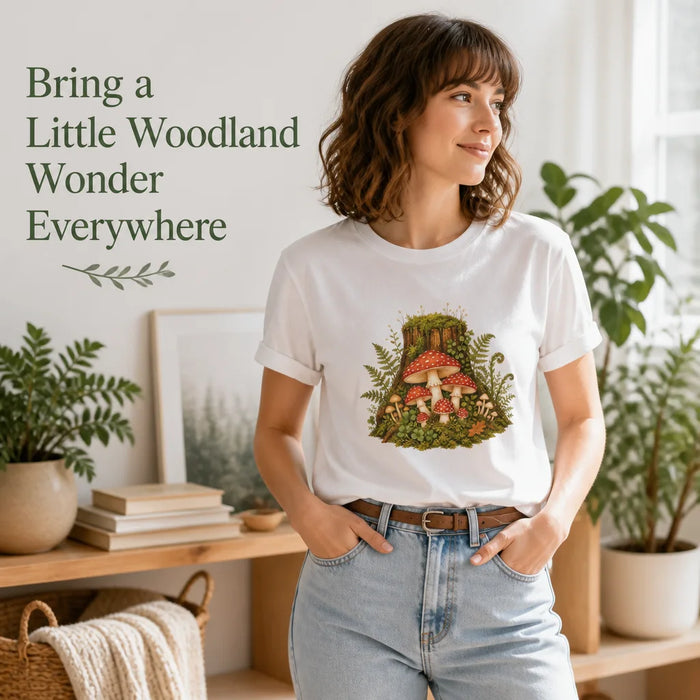 Mushroom Grove Graphic T-Shirt Bring a Little Woodland Wonder Everywhere