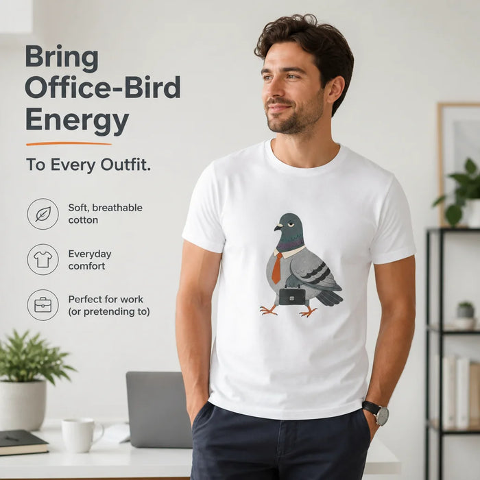 Pigeon Commuting T-Shirt Bring Office-Bird Energy To Every Outfit