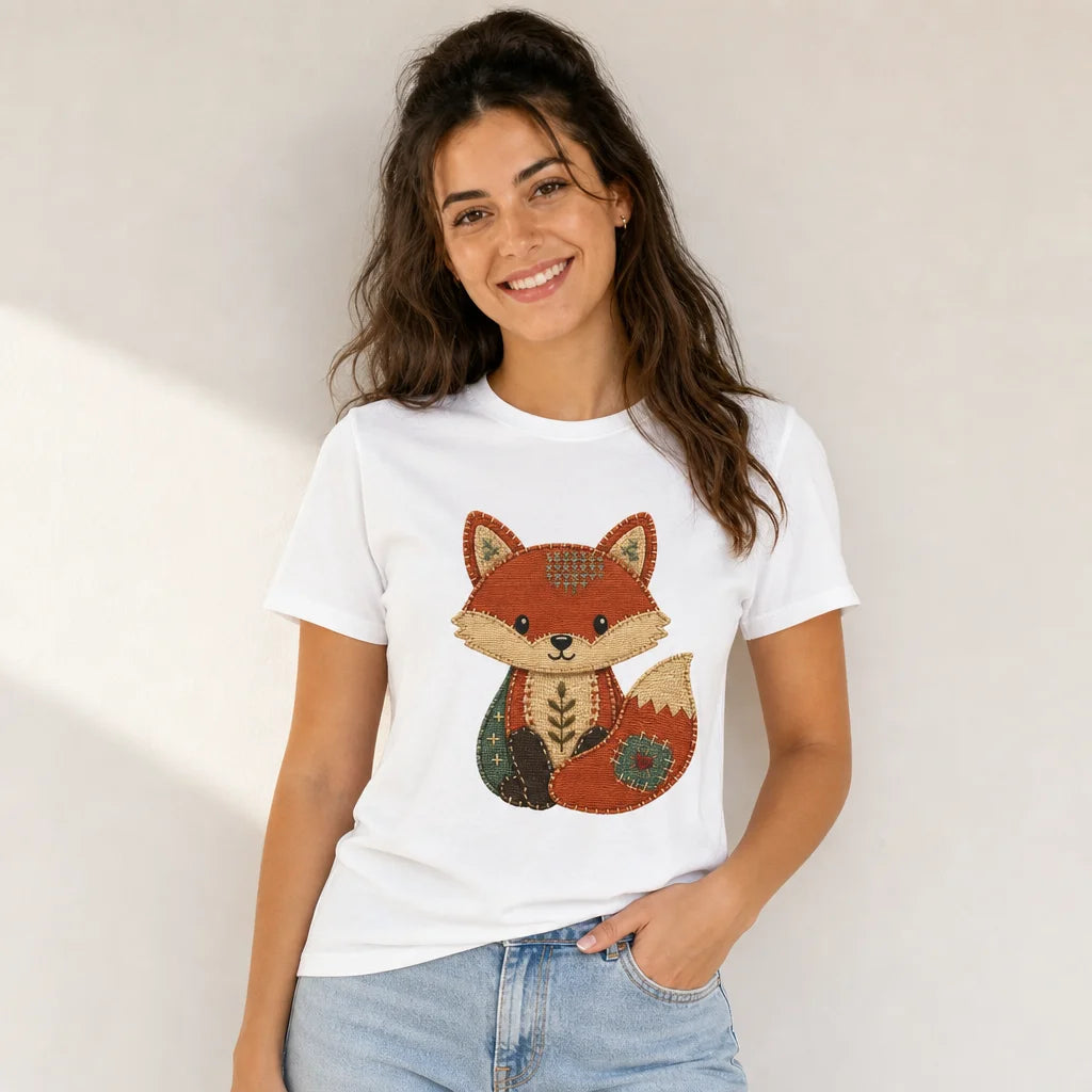Storybook Stitched Animal T-Shirt — product demo image
