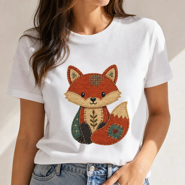 Storybook Stitched Animal T-Shirt — product demo image
