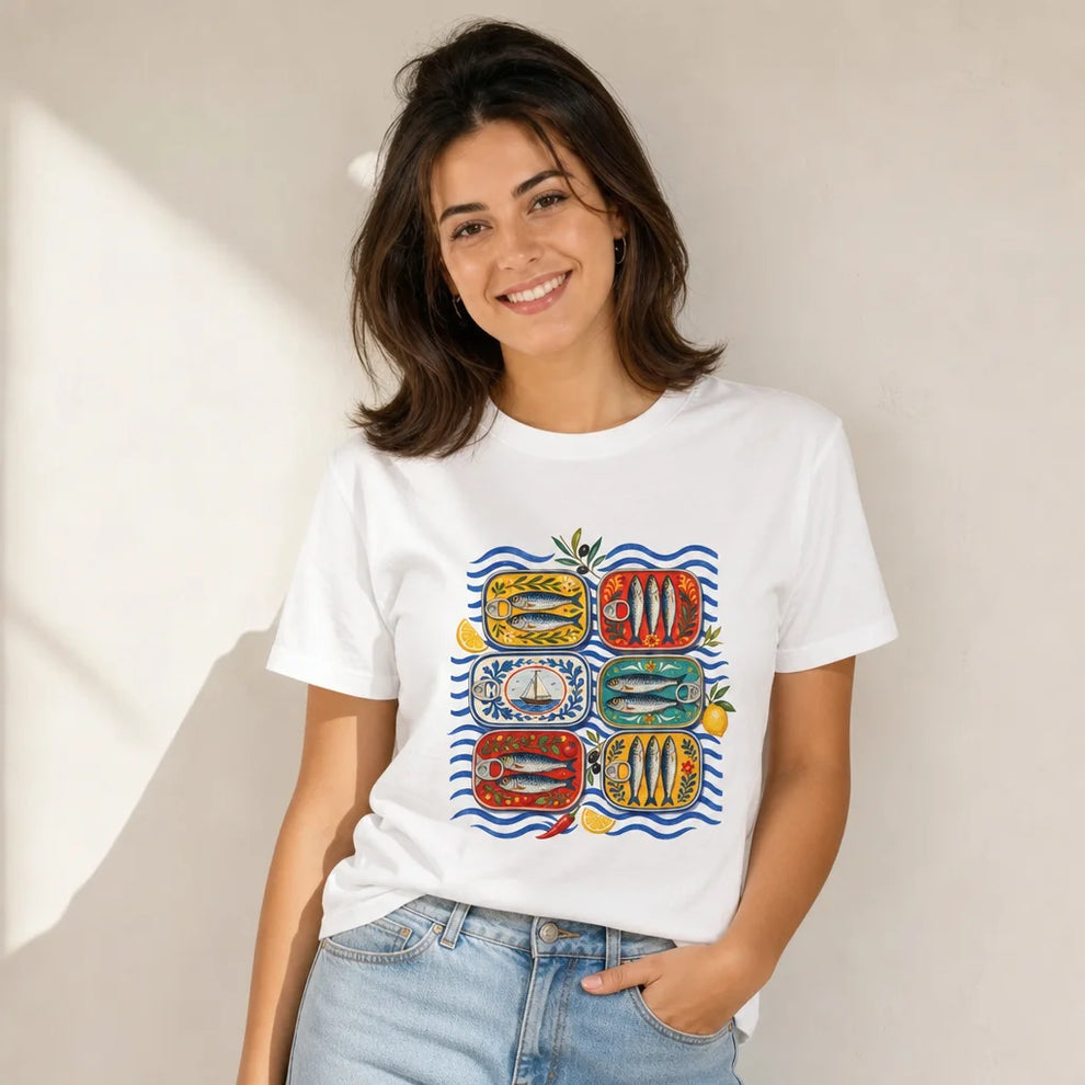Tinned Fish Brasserie T-Shirt — product demo image